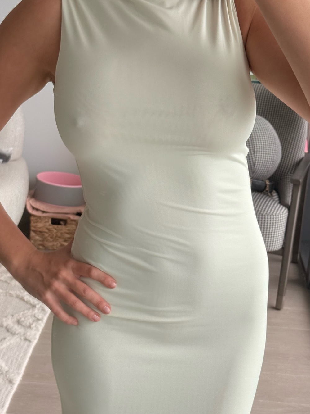 MESHKI Ivory Maxi Dress – Size M